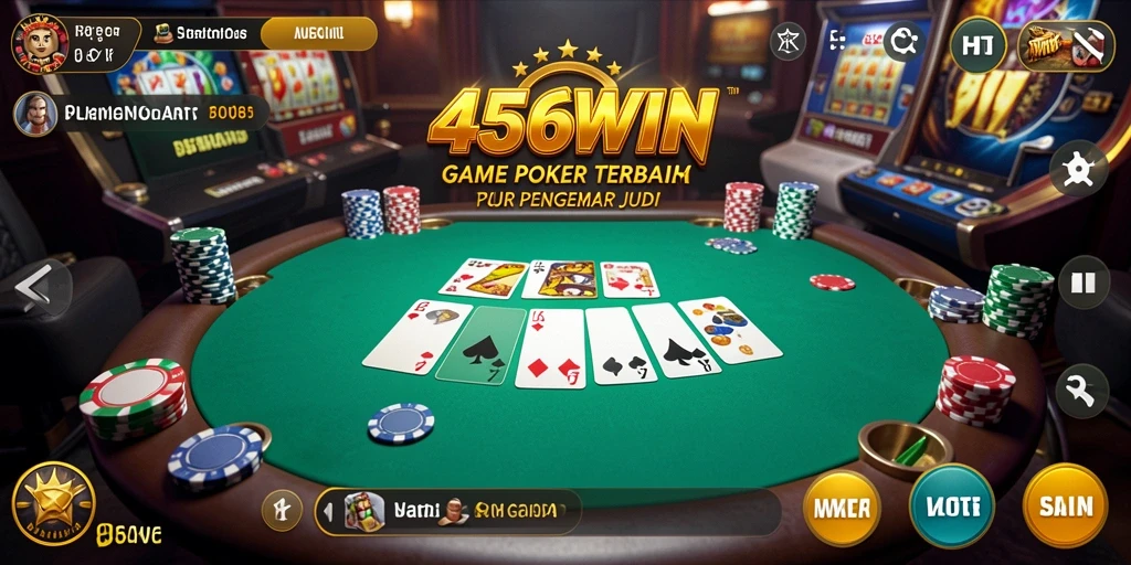 Tampilan menarik dari gameplay 456WIN dalam permainan Poker.