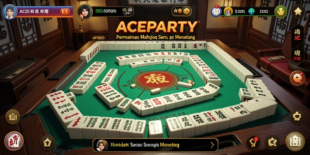 Tampilan permainan Mahjong yang menantang dan menghibur di ACEPARTY.