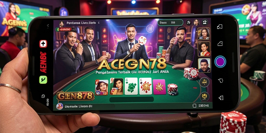 Tampilan gameplay AGEN878 dengan dealer langsung yang profesional dan mendebarkan.