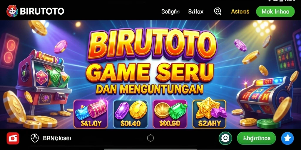 Tampilan gameplay menarik dari BIRUTOTO dengan mesin slot yang beragam.