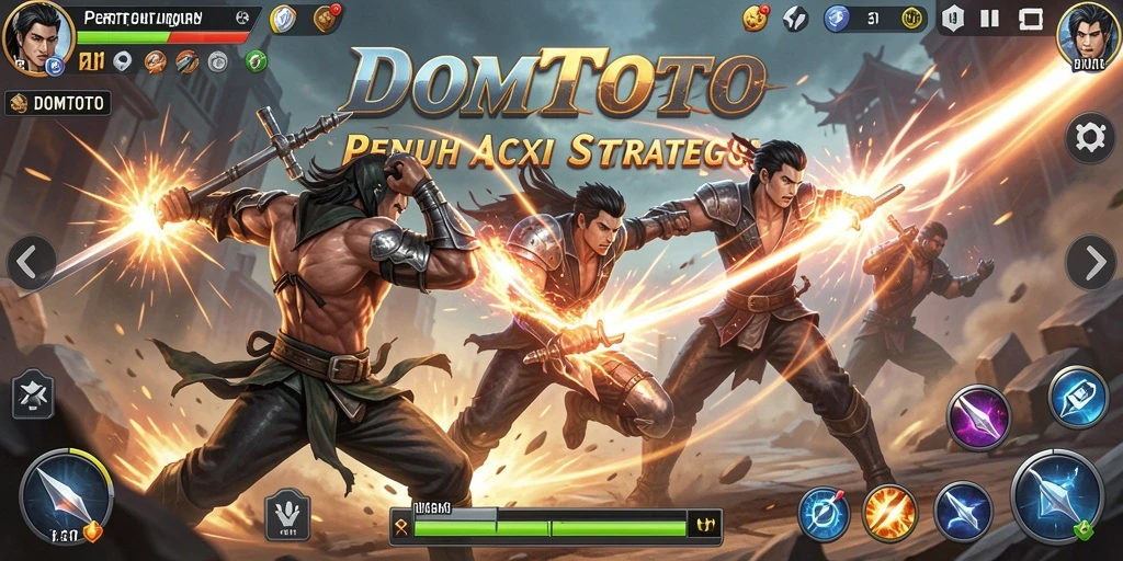 Screenshot gameplay DOMTOTO menampilkan pertarungan yang mendebarkan dan grafis memukau.