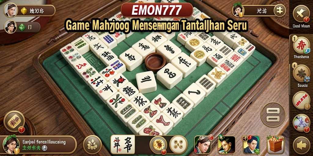 Tampilan gameplay Mahjong yang menarik dan penuh warna.