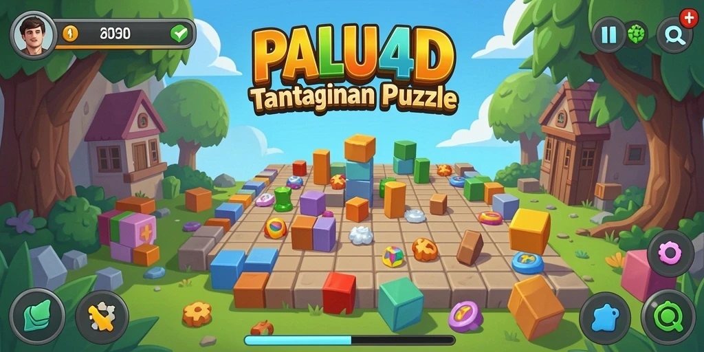 Screenshot gameplay PALU4D menampilkan berbagai tantangan seru dalam bentuk Puzzle.