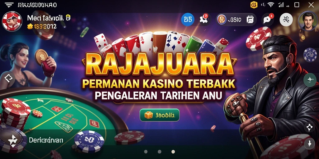Tampilan screenshot RAJAJUARA dengan gameplay kasino yang mendebarkan.