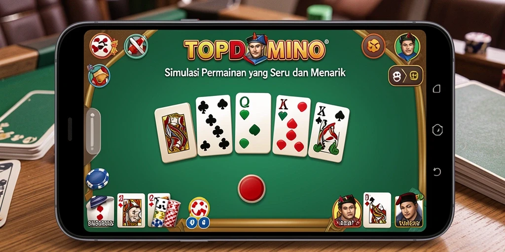 Tampilan gameplay seru dan mendebarkan di TOPDOMINO.
