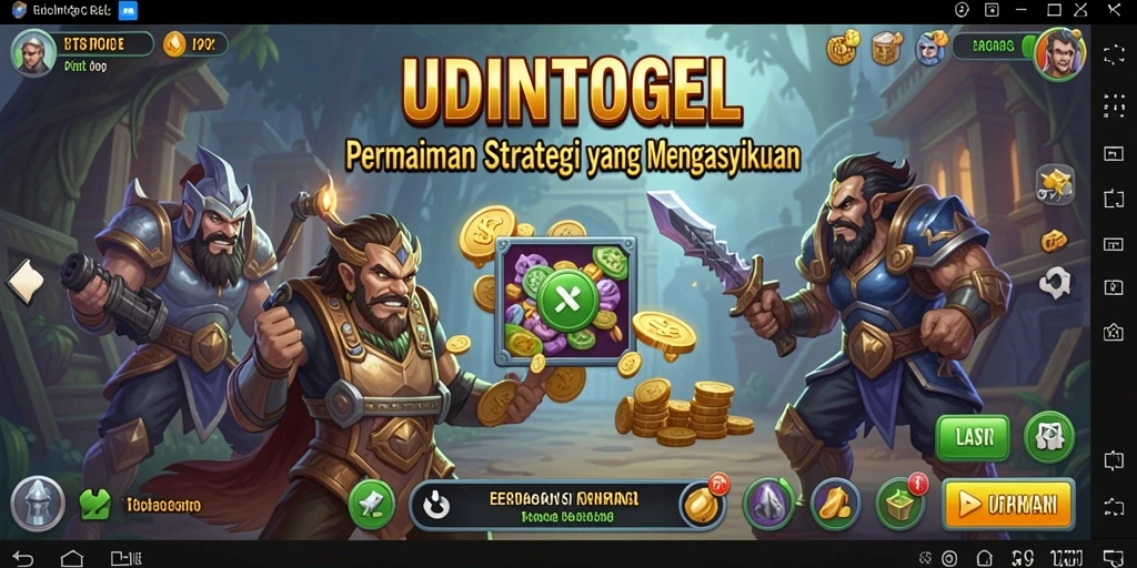 Tampilan gameplay strategis yang menantang di UDINTOGEL.