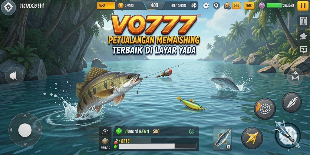 Tampilan gameplay VO777 dengan aksi memancing yang seru dan menegangkan.